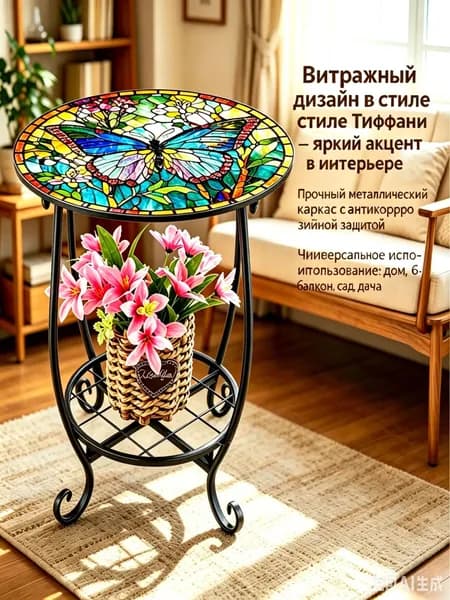 Садовый стол,Металл 35х30х43 см
