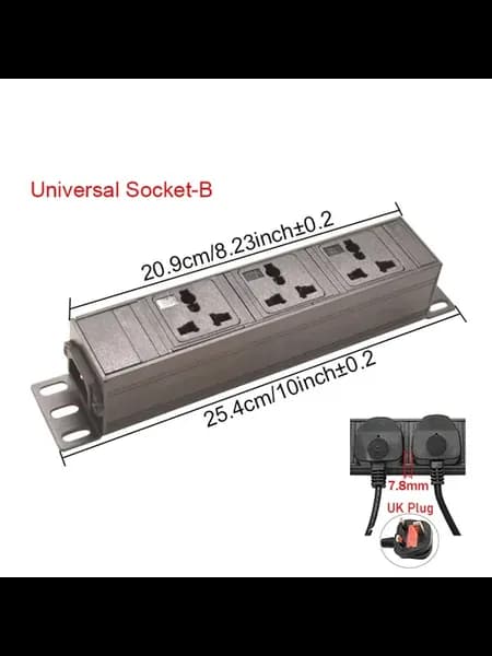 Сетевой удлинитель UK Plug 1.5м, Universal Socket-B-3