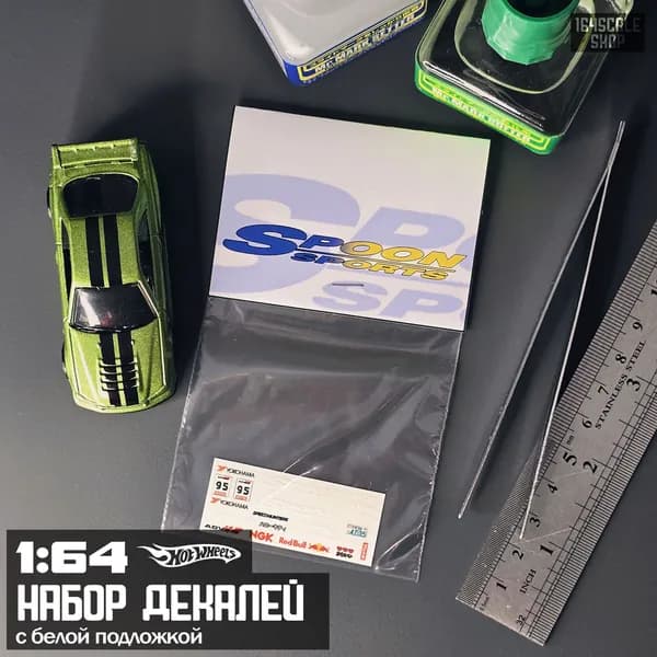 Набор декалей для HotWheels Spoon Racing