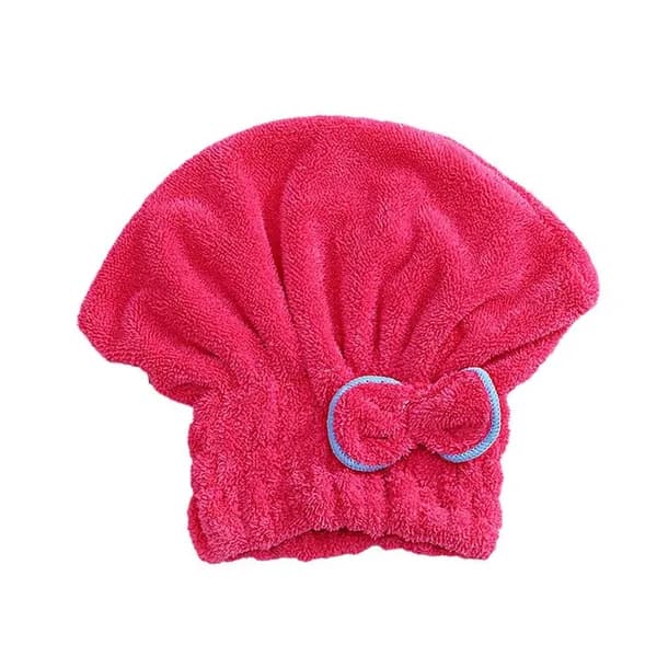 Шапочка для сухих волос с бантиком,25*30 см, красный, 1 шт.