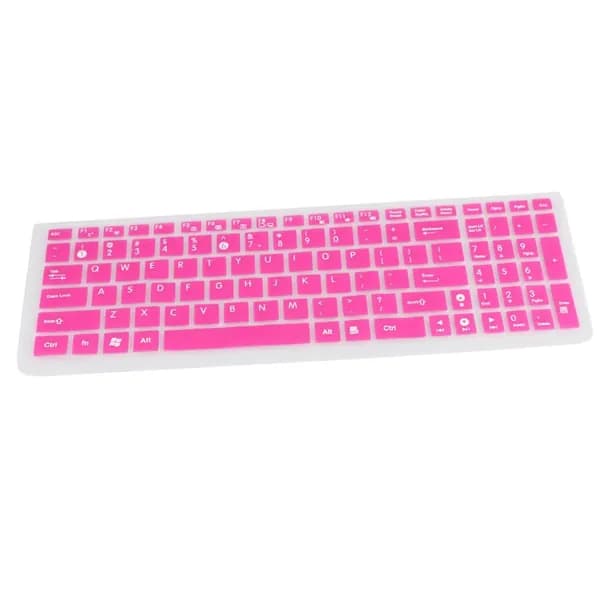 Силиконовая накладка на клавиатуру, защитная пленка для ноутбука ASUS K50 A555L A556 FL5600, противоскользящая, водонепроницаемая, ярко-розовая, тонкая