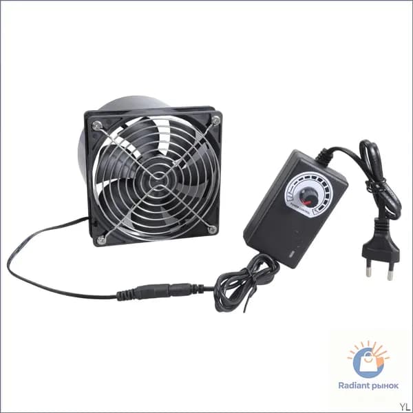 Вытяжной вентилятор 120mm 12V DC для пайки лазерной гравировки 3D печати покрасочной камеры дымоудаления с диммером и адаптером