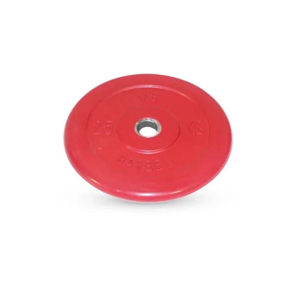 Диск обрезиненный MB Barbell d 31 мм цветной 25,0 кг (красный)
