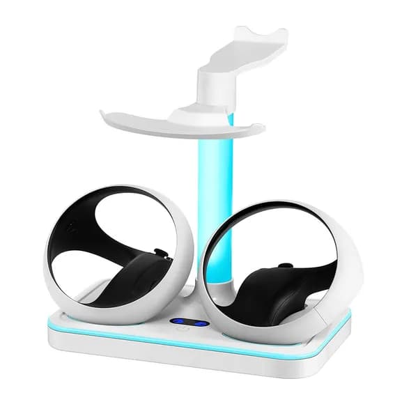 подставка под PS VR2, зарядка для контроллеров, с подсветкой, габариты 250 мм, вес 552 г
