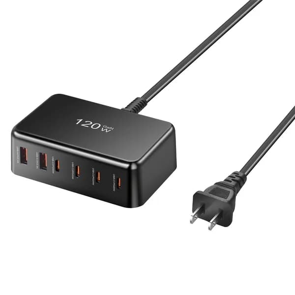 120 Вт, Общее напряжение, 4 типа c 2 USB, порт PD120W для беспроводной связи
