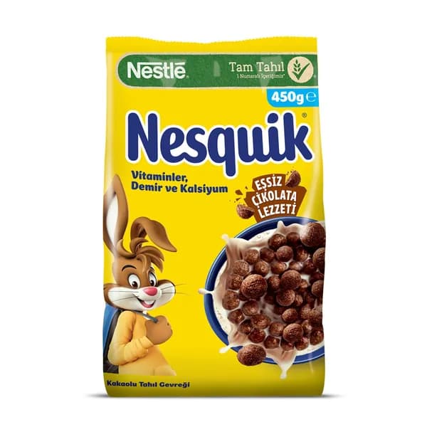 Nestle Nesquik Готовый завтрак: Шоколадные шарики из пшеницы и кукурузы, 450 г