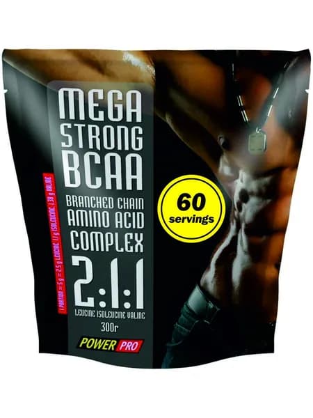 BCAA Power Pro БЦАА 2:1:1 Мега Стронг, 300 г, без вкуса