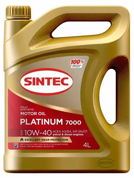 Масло синтетическое Platinum 7000 10W40 4л