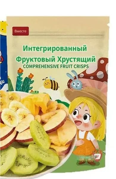 Закуски Комплексные сублимированные фруктово-овощные чипсы, ассорти сухофруктов и сушеных овощей