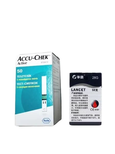 Тест-полоски Акку-Чек Актив (Accu-Chek Active) №50 + ланцеты Софткликс №50