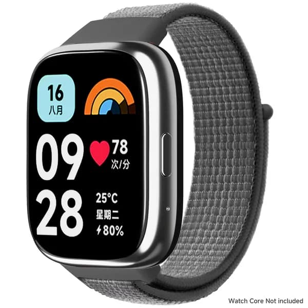 Нейлоновый ремешок, подходящий для Redmi Watch 3 Lite/Watch 3 Active, с пряжкой-петлей и застежкой-липучкой, легкий и удобный.