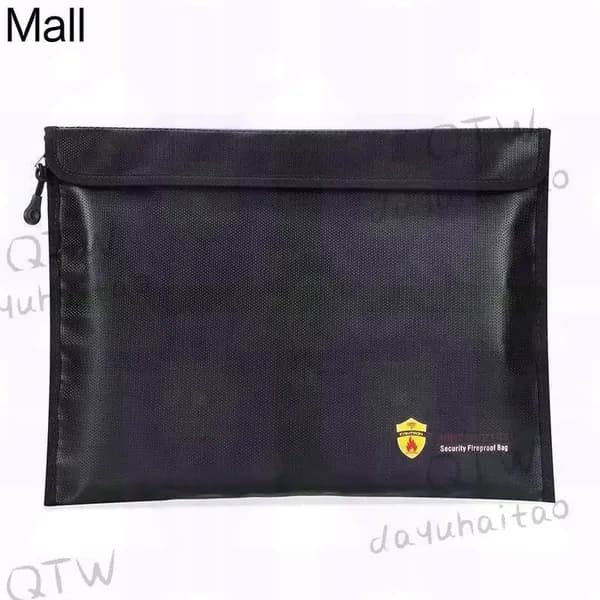Огнестойкая папка для денег, документов для сейфа, 34x24 см Черная
