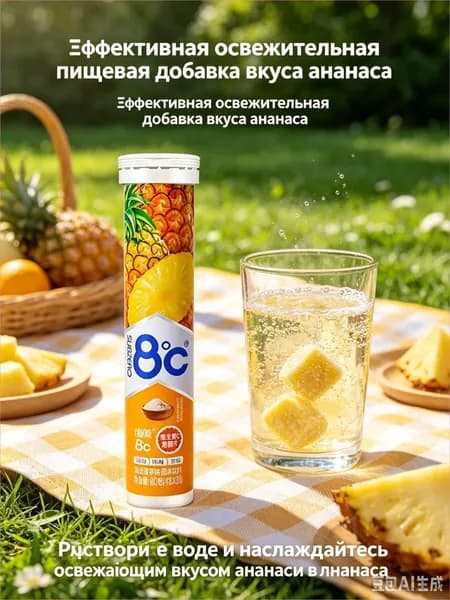 Напиток с различными вкусами из твердого прессованного сахара Haiyi Vitamin C в шипучих таблетках при температуре 8 C с витамином VC для взрослых