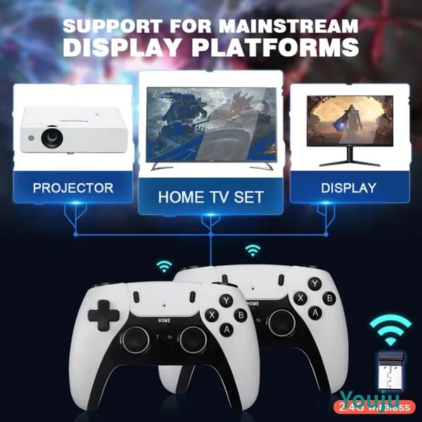 Беспроводная игровая приставка M8 PRO для телевизора с поддержкой эмуляторов PS1 и 20 000 игр