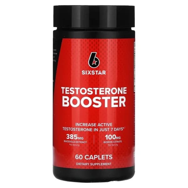 SIXSTAR, добавка для повышения уровня тестостерона, Testosterone Booster, 60 капсул