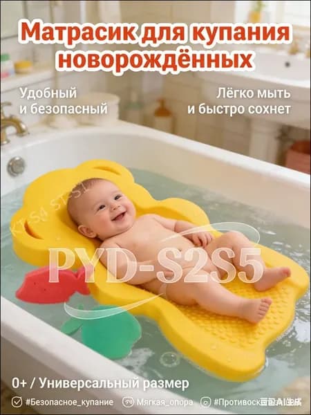 Детский матрасик для купания новорожденных