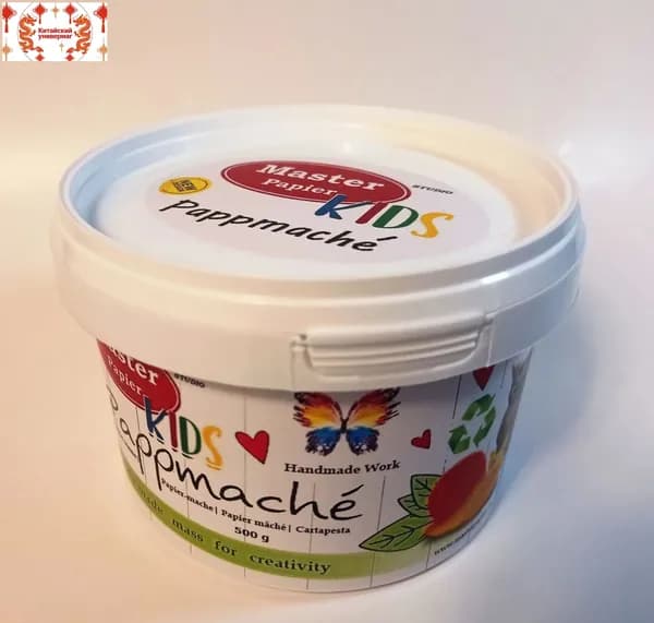 Папье-маше "Master Papier Kids" готовая пластичная масса папье-маше для творчества, 500 г