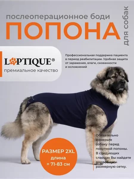 Послеоперационная попона-боди для собак, 2XL