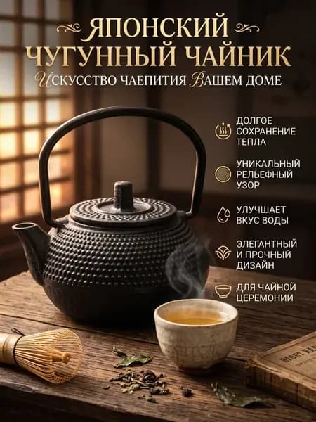 Мини чугунный чайник для декора
