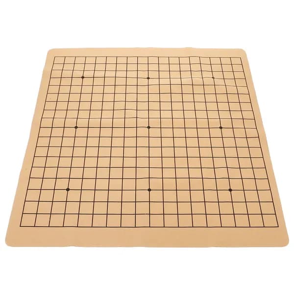 Двусторонняя доска для игры в го и шахматы, 49X44,5 см, изготовлена из мягкой кожи и светло-коричневой ткани.