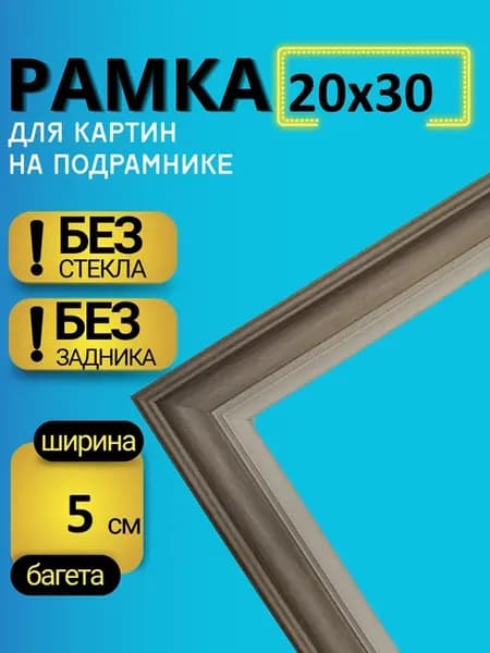 Багетная рамка 20х30 для картин на подрамнике