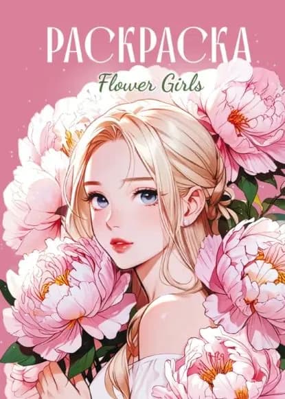Flowers Girls. Раскраска-антистресс | Электронная книга