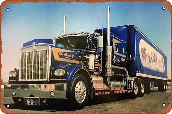 Ретро-табличка с изображением грузовика Kenworth, прочный настенный декор, металлическая винтажная табличка для украшения спальни - алюминий