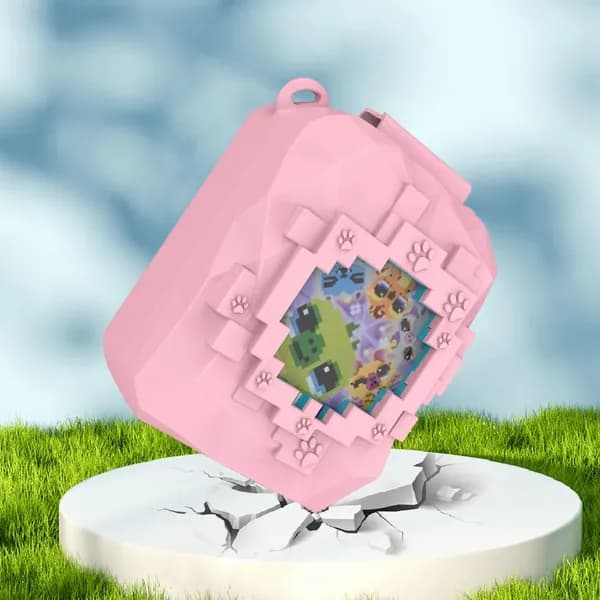 Силиконовый чехол для Bitzee Magicals Interactive Toy, розовый, с ремешком
