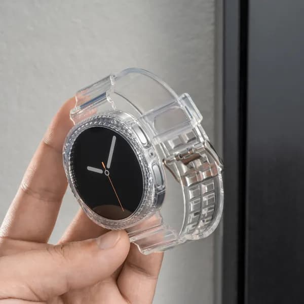 Корпус часов и браслет в одном целым для Samsung Watch 8 40 мм, Спортивный силиконовый ремешок