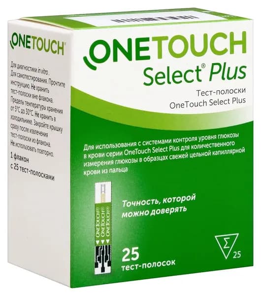 Тест-полоски One Touch Select Plus N25