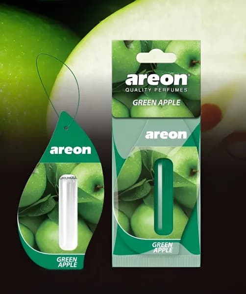 Areon Ароматизатор автомобильный, ЗЕЛЕНОЕ ЯБЛОКО/GREEN APPLE