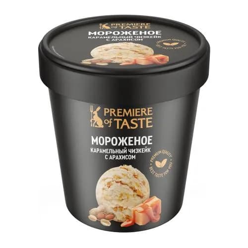 Мороженое с карамелью чизкейк и арахисом Premiere of Taste 330г