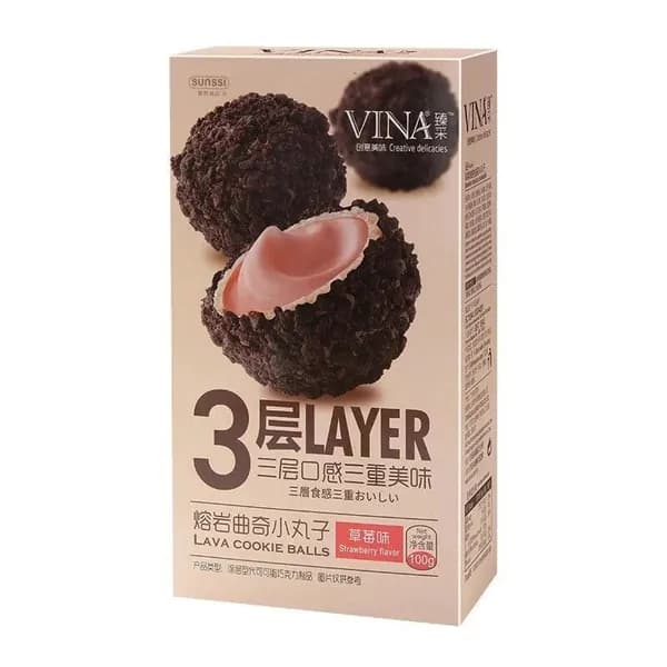 Печенье Fariz Premium Lava Bursting с клубничной начинкой
