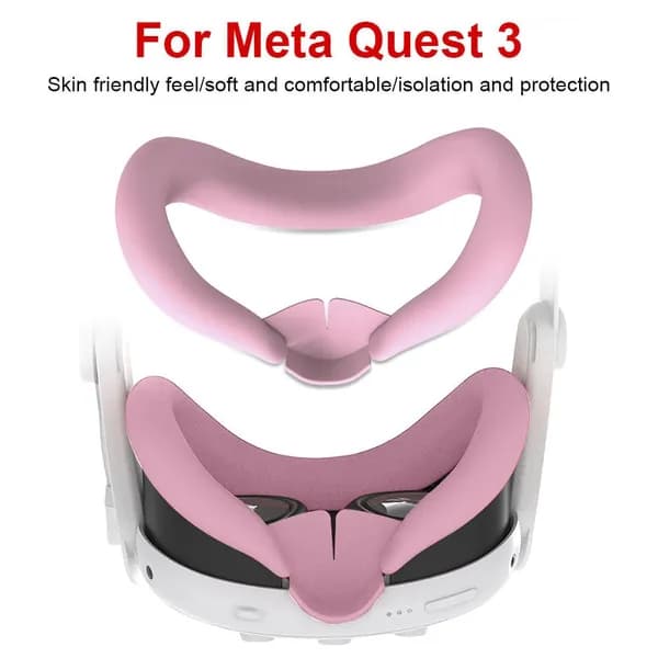 Силиконовая маска для Meta Quest 3 с затемнением и носовой перегородкой