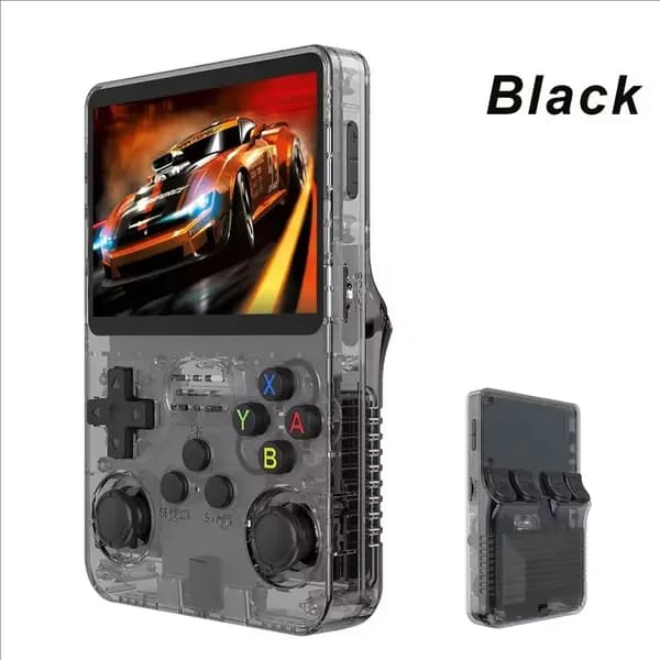 Портативная игровая консоль R36S, 3,5-дюймовый IPS-экран, 64 ГБ, классические игровые консоли в стиле ретро, система Arkos, портативный карманный видеоигровой плеер