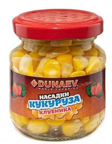 Насадки Dunaev КУКУРУЗА жёлтая 0.10л КЛУБНИКА (банка: стекло)