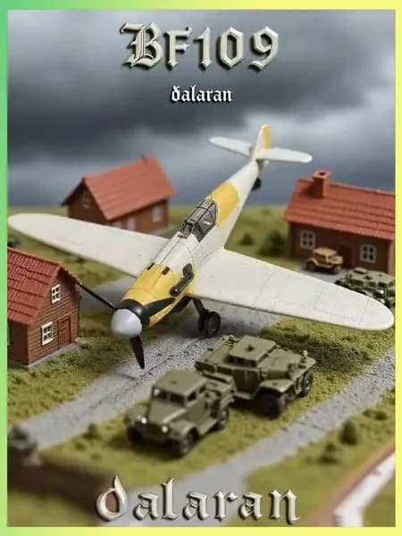 Самолет messerschmitt bf 109 1/48 Немецкая военная техника vs Ил-2,Сборная модель без клея,пластиковая-Dalaran