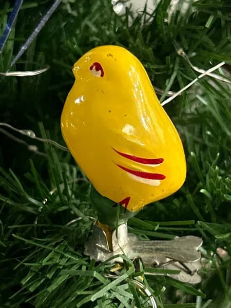 Советская новогодняя винтажная игрушка Цыплёнок / Птенец