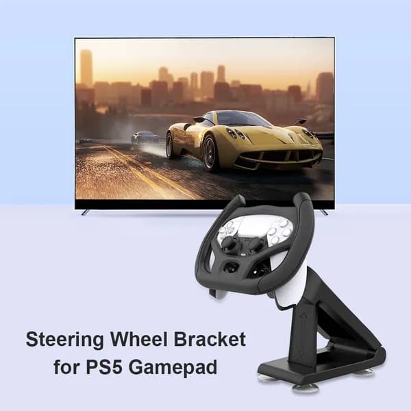 Руль-стенд для геймпада PS5 с присосками, имитация автомобильного руля