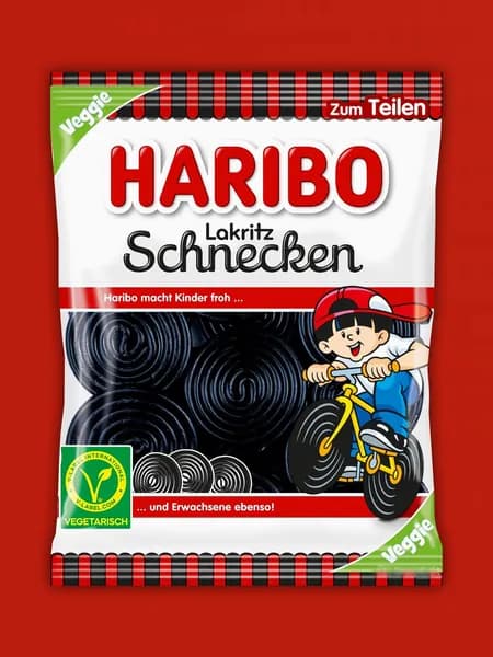 Лакричный мармелад HARIBO Lakritz Schnecken (Лакричные улитки) 175г Германия