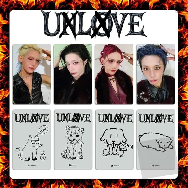 Карточки XLOV альбом UXLXVE карточки коллекционные 5.4*8.6cm 4шт