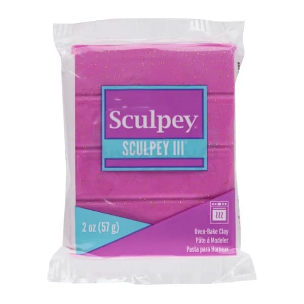 Полимерная глина Sculpey III 562 цвет фиолетовый с блестками 57 гр.