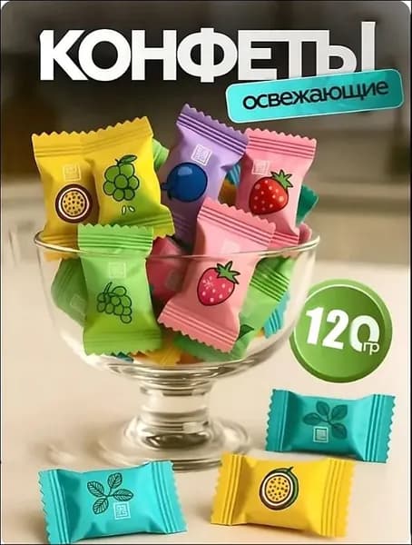 Конфеты леденцовые освежающие без сахара