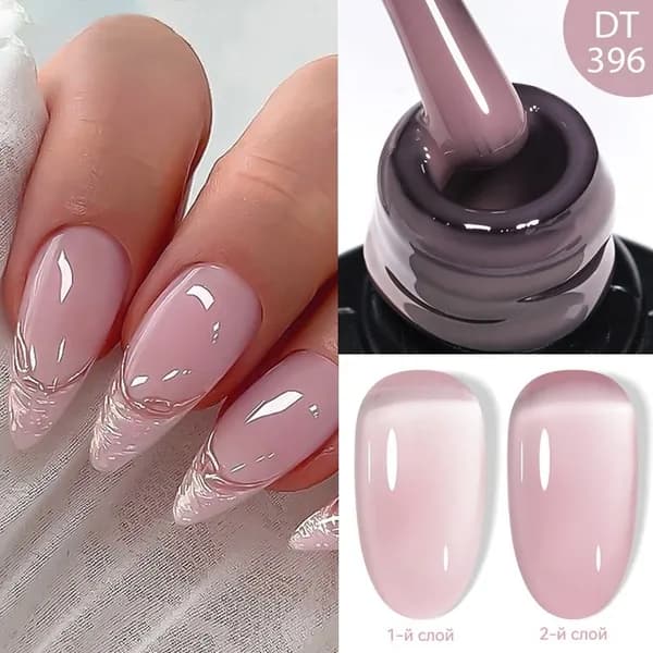 Гель для наращивания Nude Jelly 7 мл, полуперманентный, LED/UV, Маникюр DIY