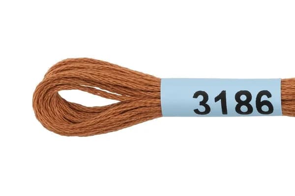 Мулине GAMMA нитки для вышивания 4 шт. по 8 м., 3186 темно-рыжий