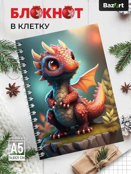 Блокнот в клетку А5 для рисования и записей