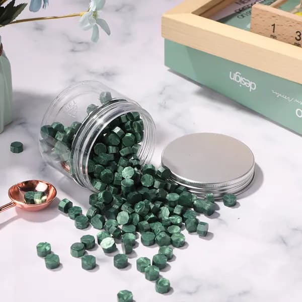 Воск для печатей Pine Green, восьмиугольный, 200 штук