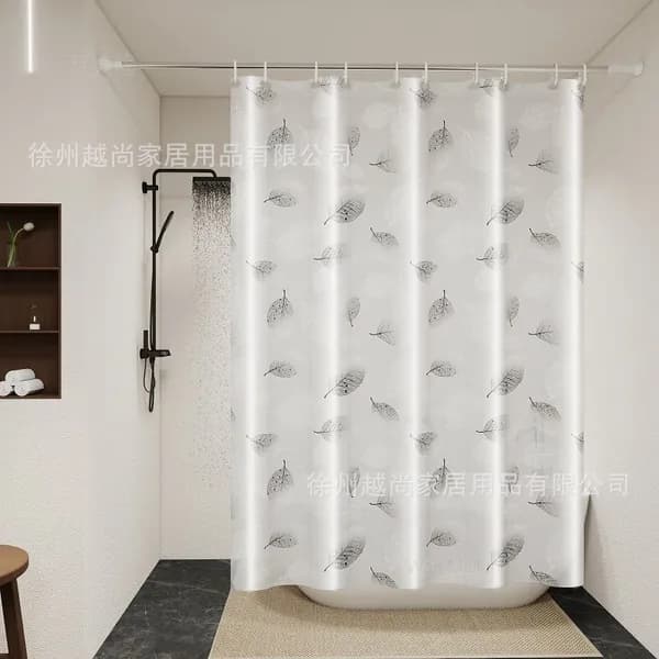 IKEA Штора для ванной 200x120 см белый, серый металлик