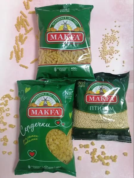 Макаронные изделия "Макфа" набор 3 шт*400 г разной формы
