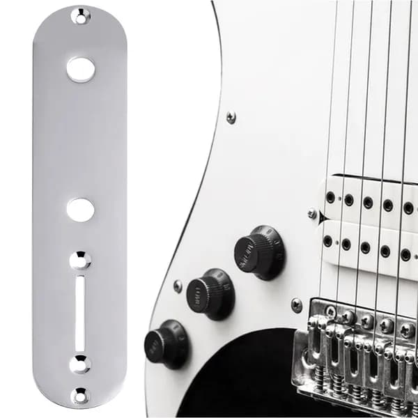Металлическая крышка панели управления для электрогитары Fender Telecaster, серебристая, 160 32 мм